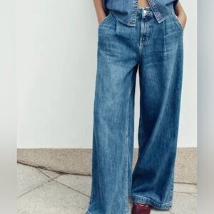 MID WAIST DARTED Z1975 WIDE LEG JEANS Size 12